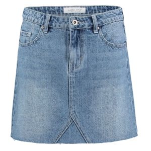 Dame denim nederdel - Denim - Størrelse XS