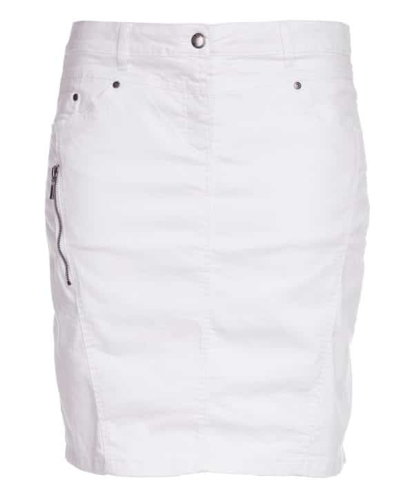 Zhenzi Hvid stræk nederdel med skånebukser, 54
