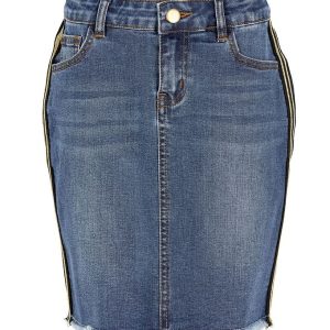 The New Nederdel - Rana - Mørkeblå Denim - 5-6 år (110-116) - The New Nederdel
