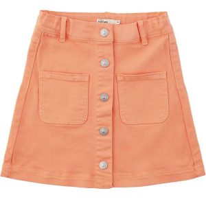 Little Pieces Nederdel - Denim - LpEmla - Peach Cobbler/Lighr Wa - 11 år (146) - Little Pieces Nederdel