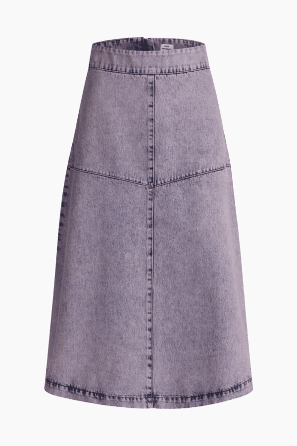 Color Denim Lunar Skirt - Vintage Purple - Mads Nørgaard - Lilla S