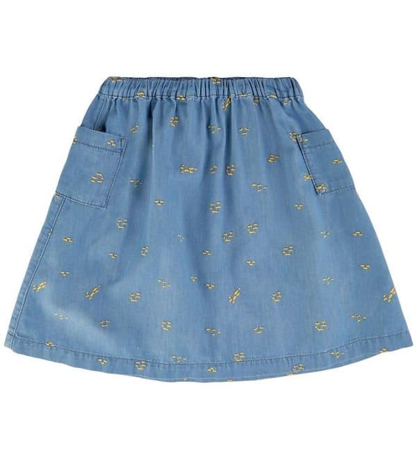 Soft Gallery Nederdel - SgDizzy - Chambray - Blue Denim - 8 år (128) - Soft Gallery Nederdel