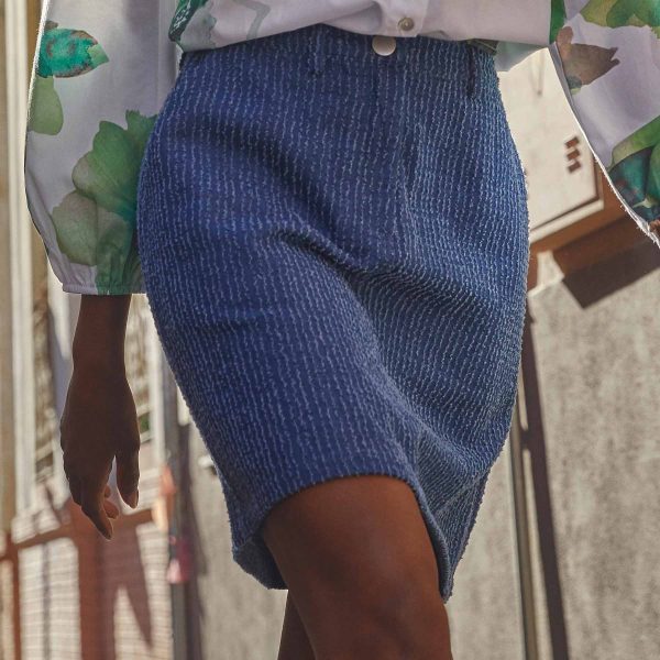 SisterS Point - Esita-sk1 - Nederdele - M. DENIM/STRIPE - XS