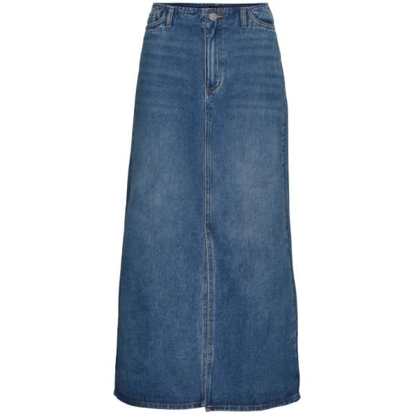 VMTAYLOR LR LONG SKIRT - Medium blue denim