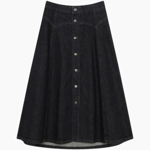 Agatha Denim Skirt - Black Wash - Wood Wood - Sort L