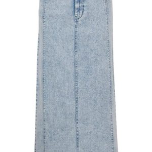 Gestuz - Nederdel - JaniceGZ Long Skirt - Washed Mid Blue