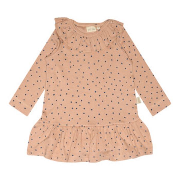 Kjole langærmet o-neck - CafÃ¨ Rose/Denim Blue - 104