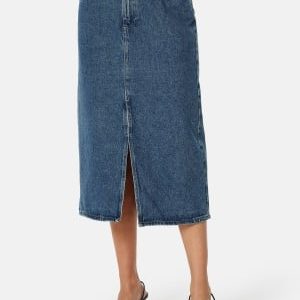 ONLY Bianca Midi Skirt Denim Medium Blue Denim XL