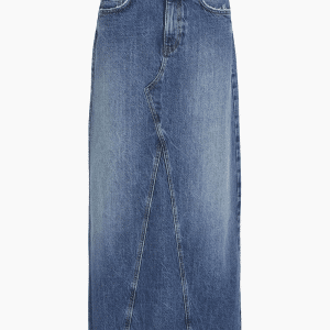 ObjHarlow Long Denim Skirt - Medium Blue Denim - Object - BlÃ¥ L