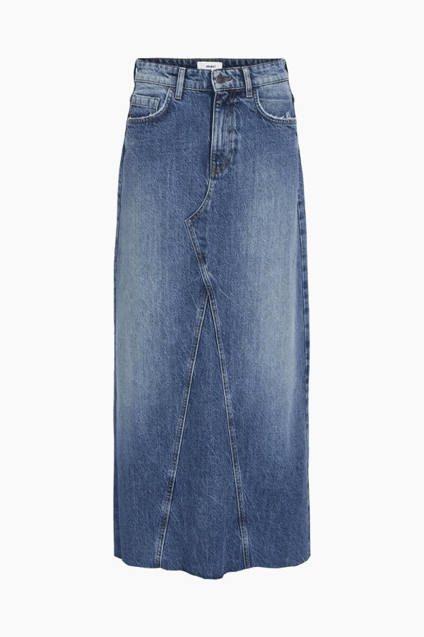 ObjHarlow Long Denim Skirt - Medium Blue Denim - Object - Blå L