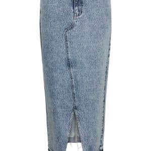 Pieces - Nederdel - Pcnora Hw Ankle Skirt D2D - Medium Blue Denim (Levering slut november)
