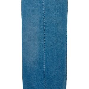 Pieces - Nederdel - Pc Ginny Mw Midi Denim Skirt D2D Jit - Medium Blue Denim (Levering i februar)
