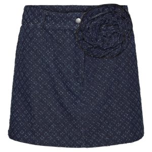 Something New - Nederdel - SN Ginna Short Denim Skirt - Dark Blue Denim