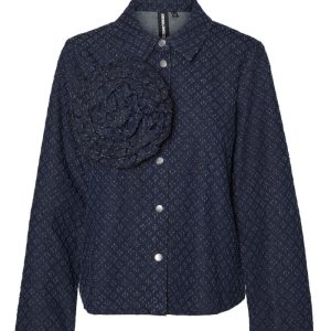 Something New - Skjorte - SN Ginna LS Shirt - PNT Dark Blue Denim