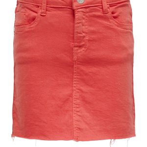 Only Kids denim nederdel, Amazing, rød - 128,8år