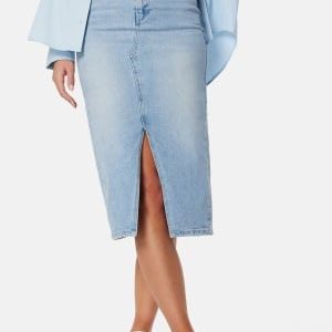 VERO MODA Vmveri High Rise calf denim skirt Light Blue Denim S