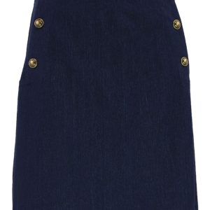 Continue - Nederdel - Gabby Skirt Stripe - Solid Blue