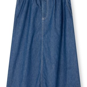 Mads Nørgaard - Nederdel - Air Denim Luni Skirt - Mid Blue Denim