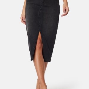 VERO MODA Vmveri High Rise calf denim skirt Black XL