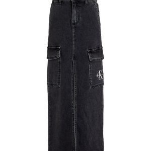 Calvin Klein Nederdel - Maxi Denim - Charcoal Grey