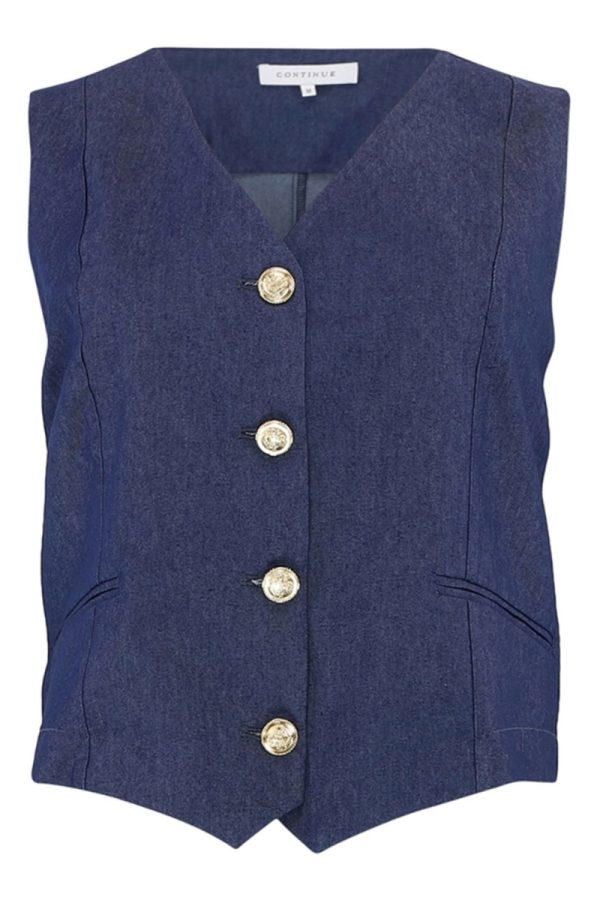 Continue - Vest - Bobby Chambre - Gold Denim