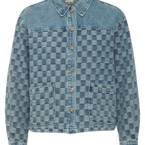 Ichi - Jakke - IH Chekie JA - Washed Blue Denim