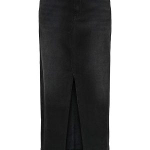 JDY - Nederdel - JDY Bella HW Long Skirt - Black Denim