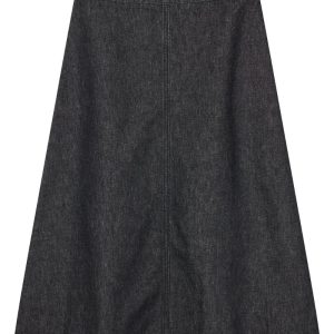 Mads Nørgaard - Nederdel - Dark Denim Stellar Skirt - Black