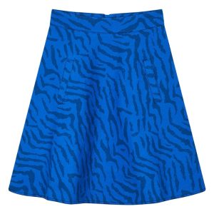 Mads Nørgaard - Nederdel - Sketch Denim Stelly Skirt - Denim Zebra Aop/Olympian Blue