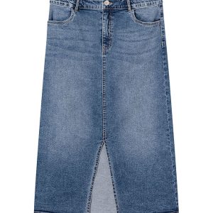 LMTD Nederdel - NlfTarianne - Dark Blue Denim