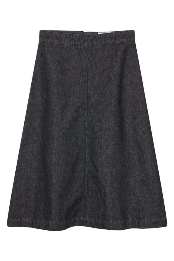 Mads Nørgaard - Nederdel - Dark Denim Stellar Skirt - Black