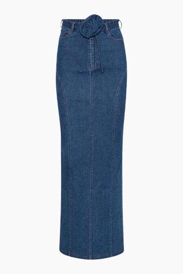 Stretchy Maxi Skirt - Orion Blue - ROTATE - Blå L