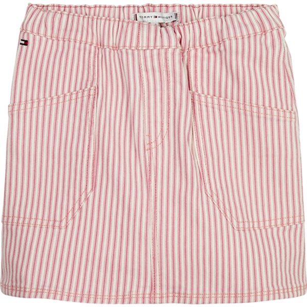 Tommy Hilfiger Denim Railroad Nederdel Pinkstripe - Str. 14 år