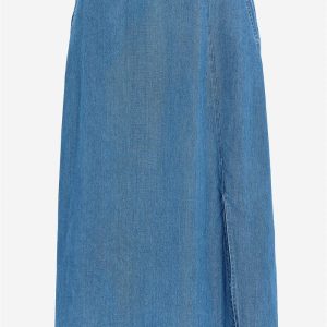 Denimnederdel i lyocell
