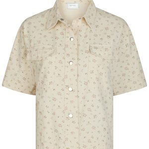 Neo Noir - Skjorte - Tiki Floral Denim Shirt - Off White