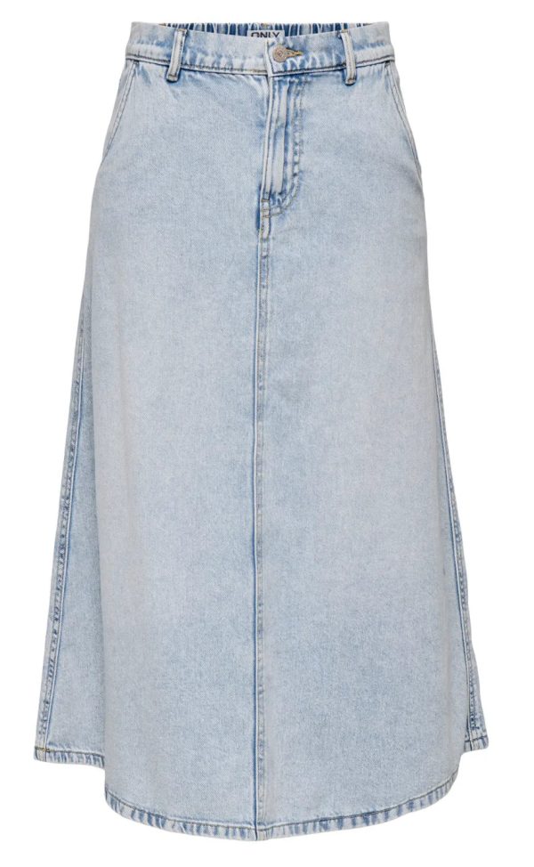 ONLY Nederdel - Mindy - Light Blue Denim