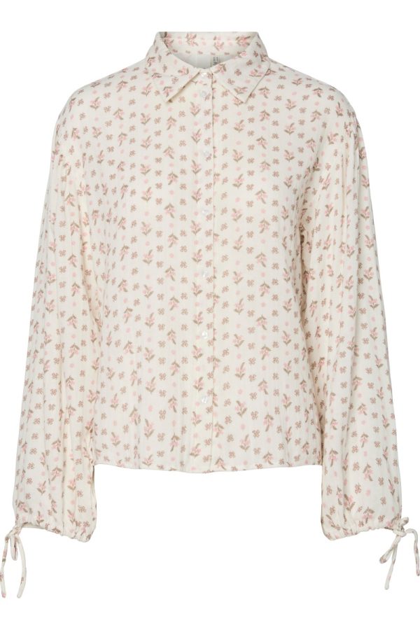Y.A.S - Skjorte - Yasyona Ls Shirt S. - Star White (Levering midt maj)