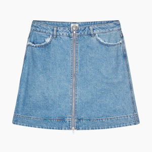 Classic Denim Riva Skirt - Mid Blue Denim - Mads Nørgaard - Blå L