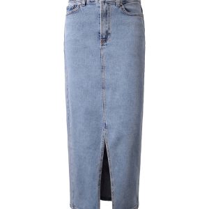 Hound Nederdel - Maxi Denim - Light Blue Used