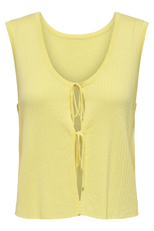 JDY - Top - Alexandra S/L Reversible Tie Top - French Vanilla