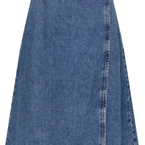 ONLY Nederdel - Thea Wrap Midi - Medium Blue Denim