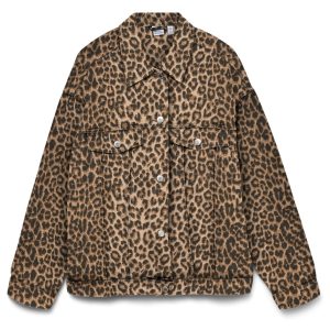 VERO MODA DAME JAKKE VMTESSA - Silver Mink LEOPARD
