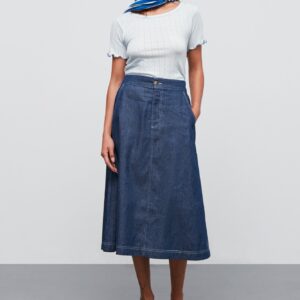 Air Denim Luna denimnederdel - Dark Blue Denim