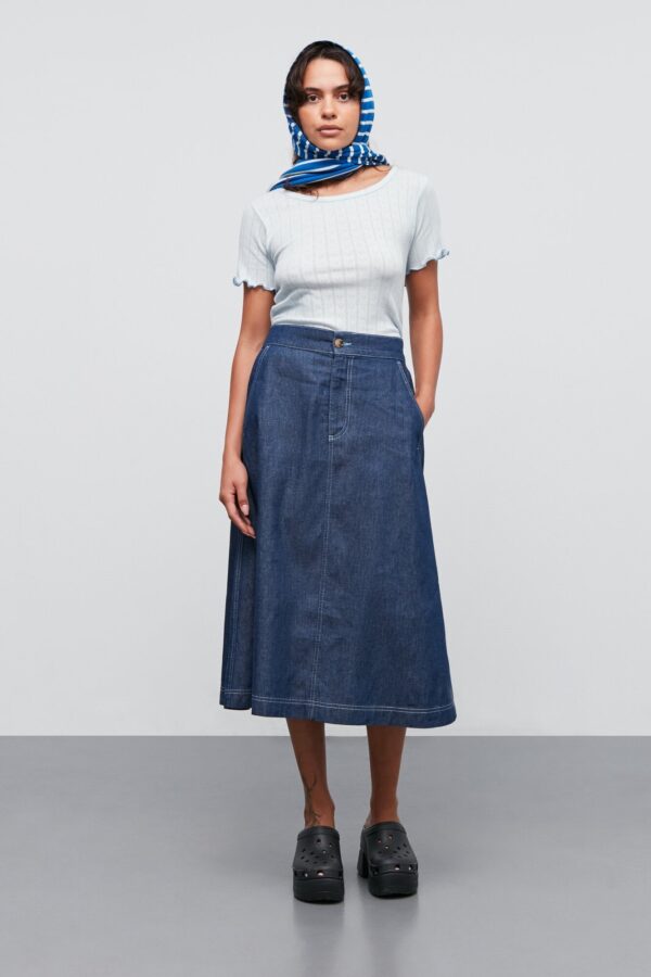 Air Denim Luna denimnederdel - Dark Blue Denim
