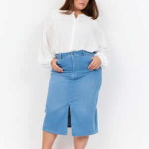 Curvy Wasummer 10 Nederdel Lys Denim