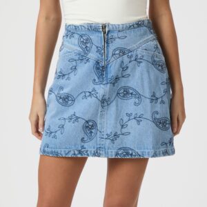 Gabani Embroidery Denim Skirt