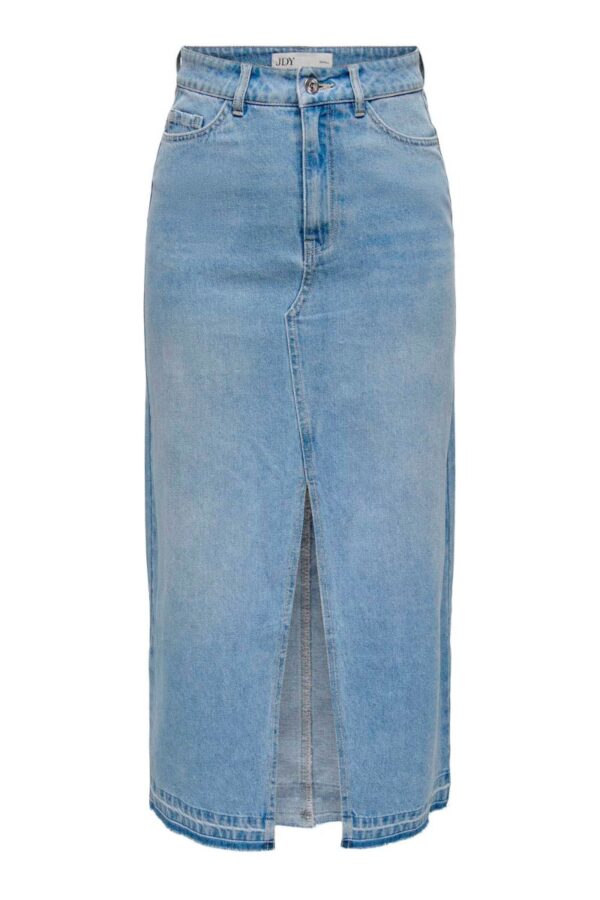 JDY - Nederdel - JDY Bella HW Long Skirt - Light Blue Denim