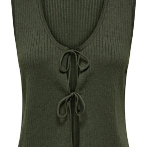 JDY - Top - Alexandra S/L Reversible Tie Top - Beluga