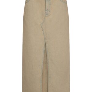 Long Slit Denim Skirt