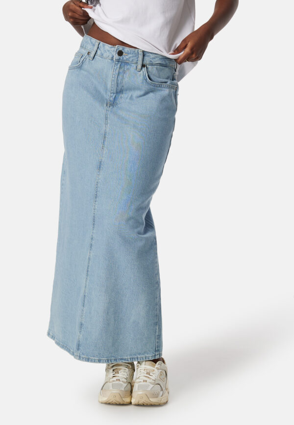 Objellen Mid Waist long denim skirt